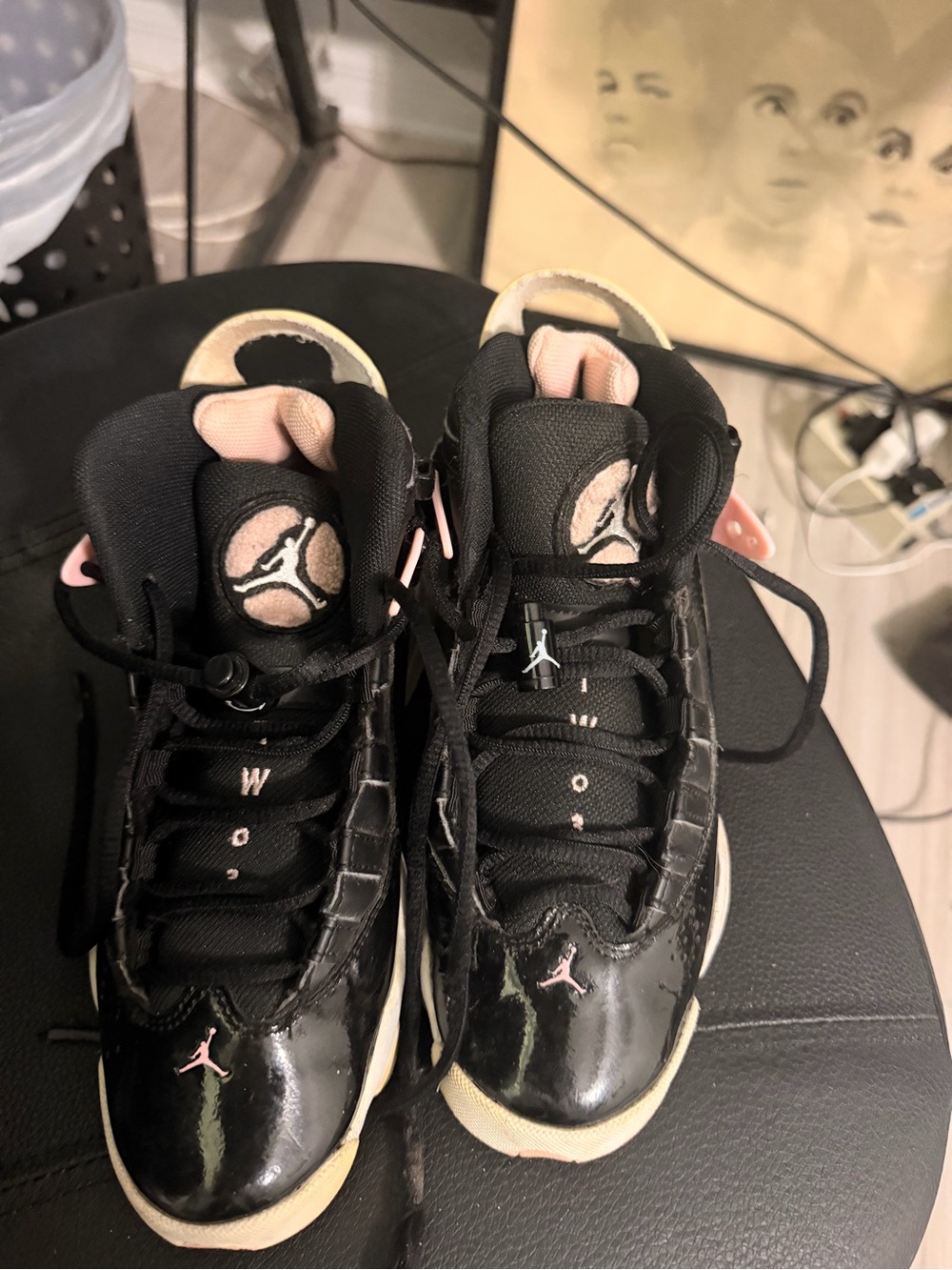 Jordan 6 Rings GS 'Black Arctic Punch'